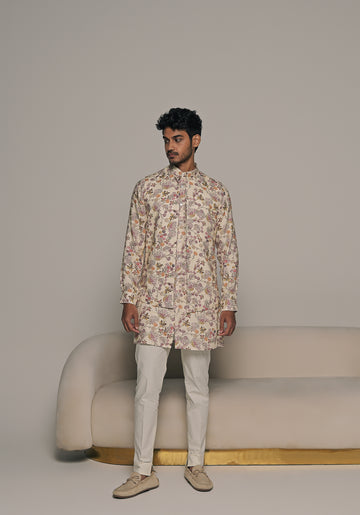 Crema Bandi with matching kurta pajama set