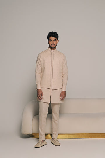 Dune Embroidered Bandi with matching kurta pajama