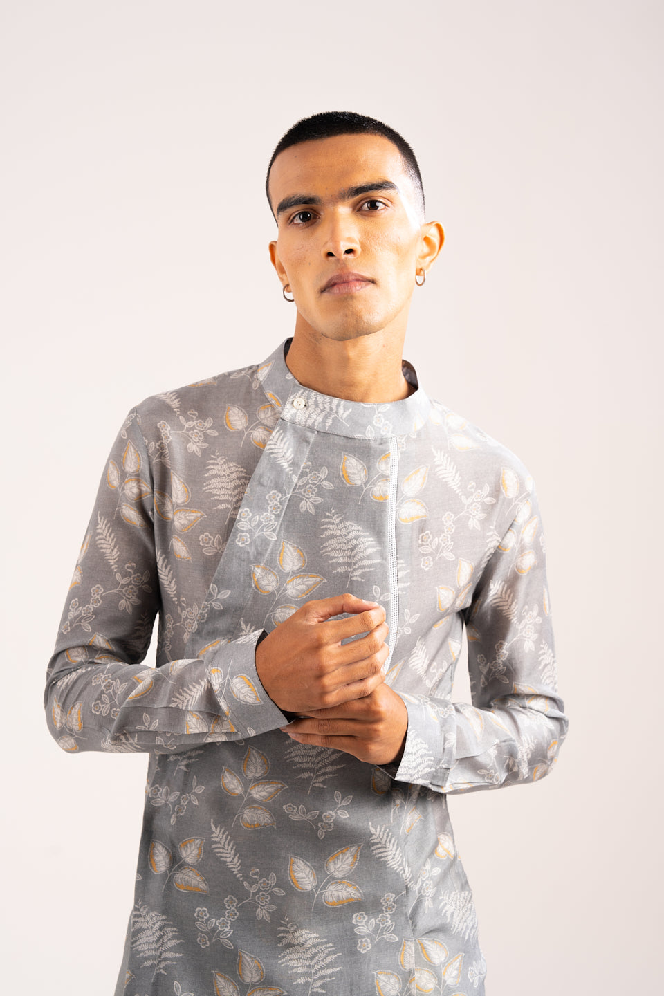 Mountain Ash Pleated Kurta Pajama Set