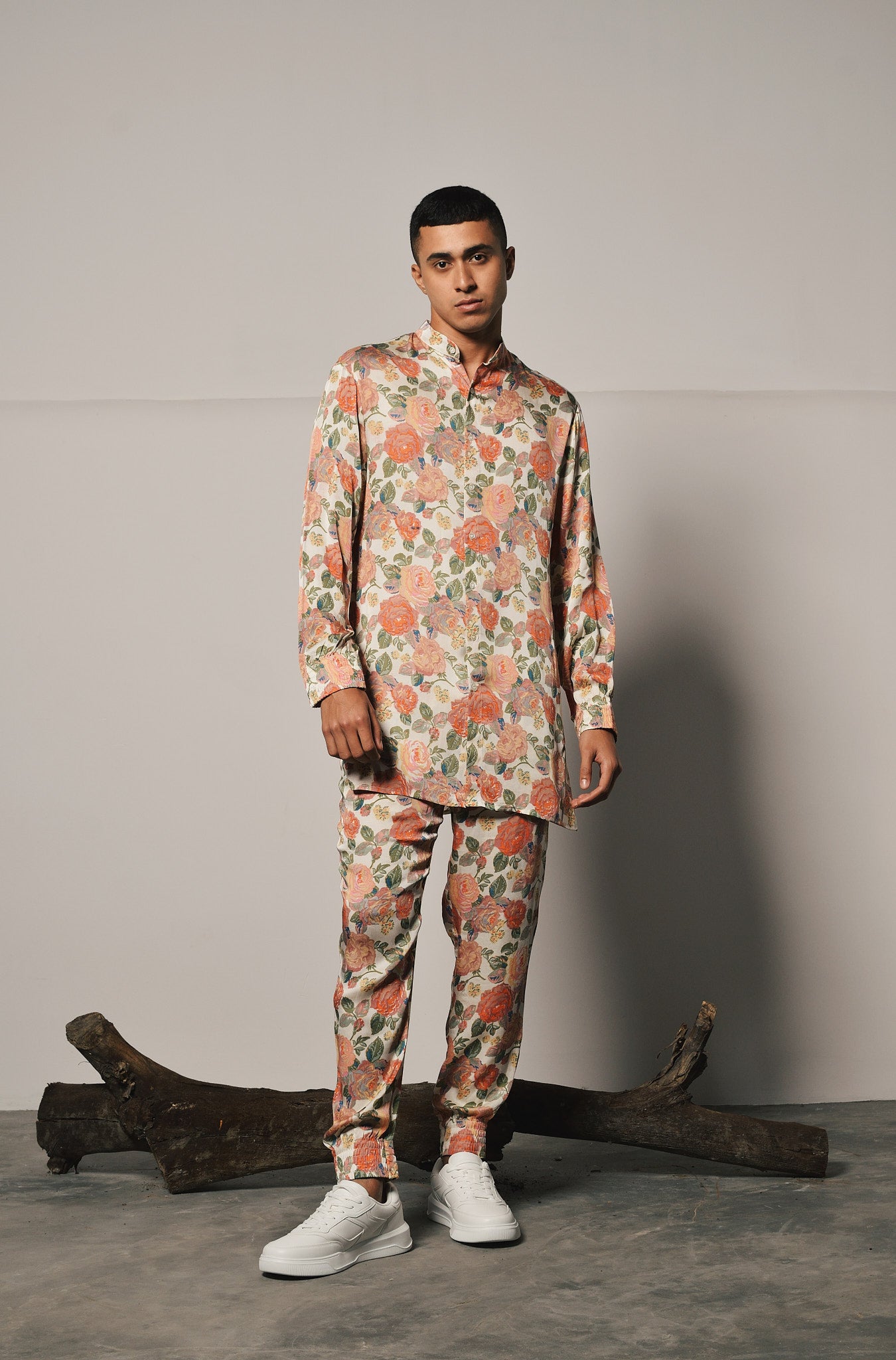 ORTO LINEN SATIN KURTA PAJAMA LOUNGE SET - RTS