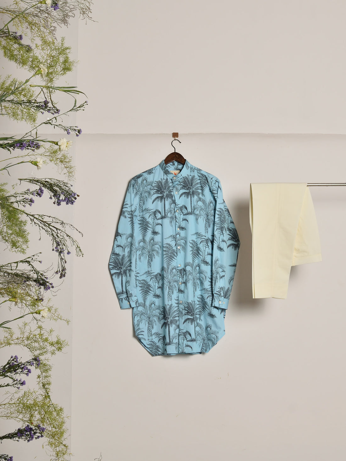 BLUE PALERMO KURTA PAJAMA SET