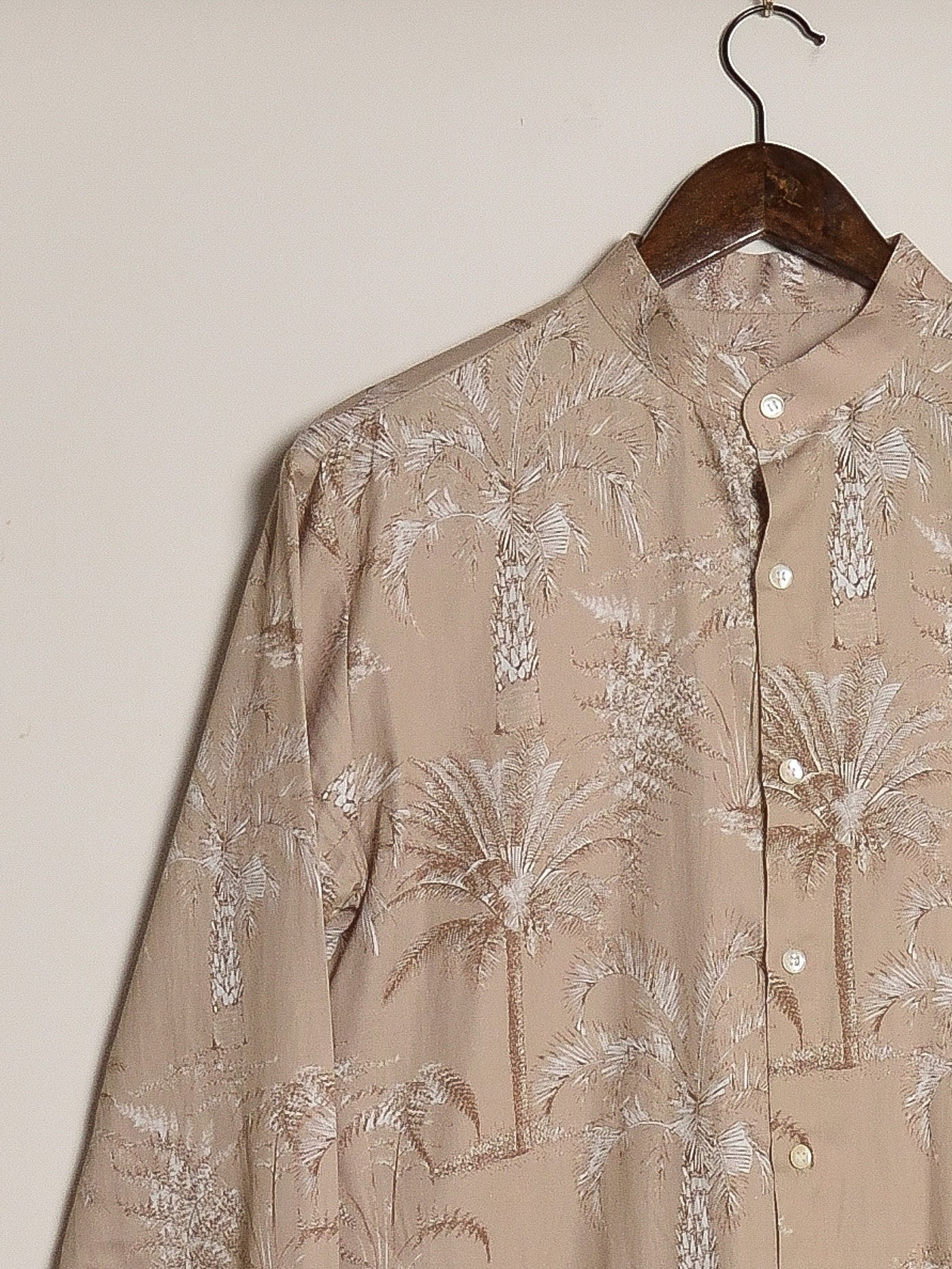 SAND PALERMO COTTON SATIN KURTA PAJAMA WITH SAND PALERMO EMBROIDERED BANDI