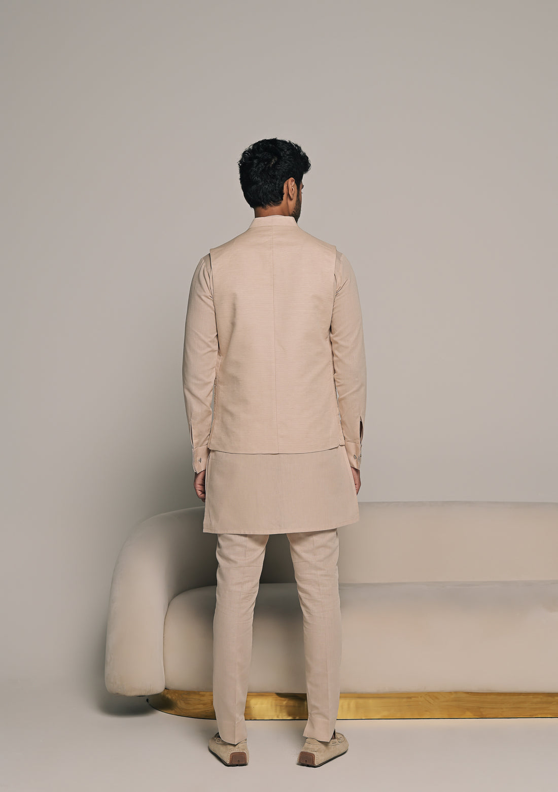 Dune Embroidered Bandi with matching kurta pajama