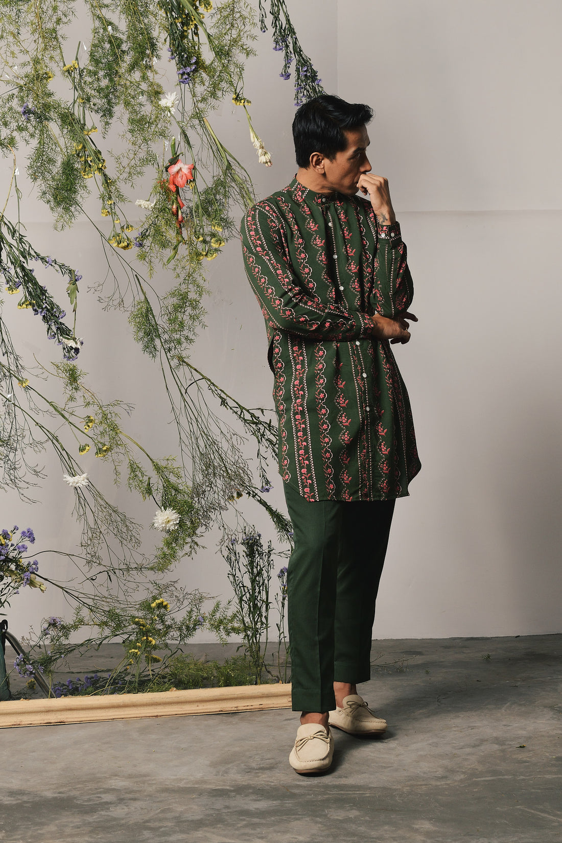 PINE RIVIERA RAYON KURTA WITH MATCHING PAJAMA