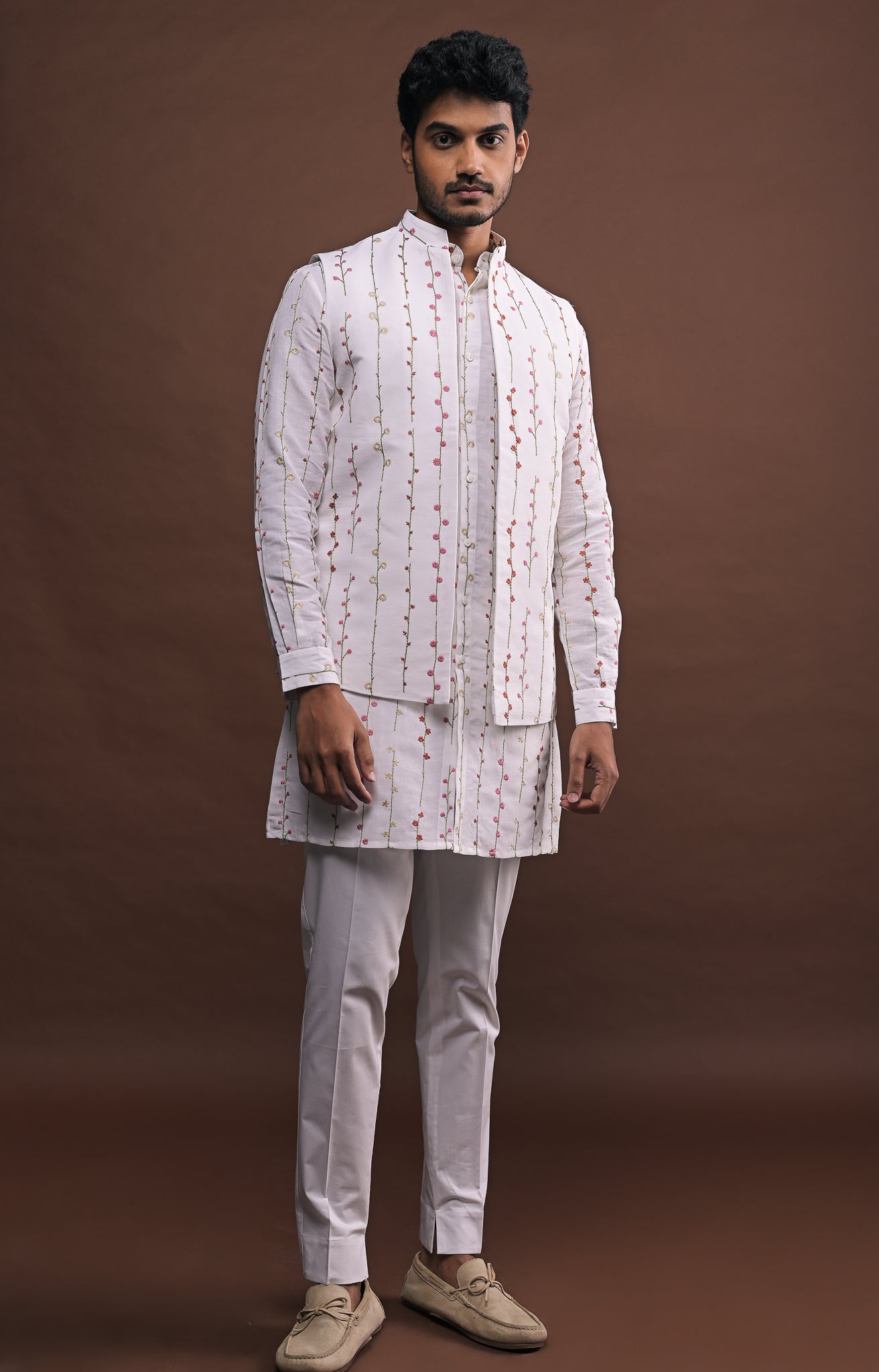 Spring Bandi with matching kurta pajama set