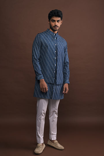 Sailor Bandi with matching kurta and white pajama set