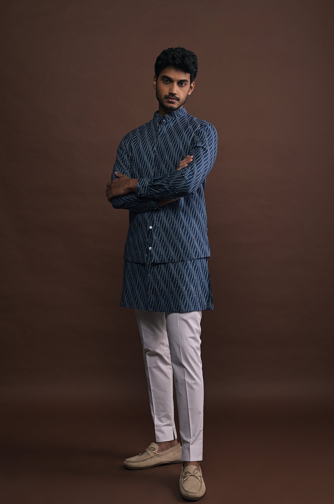 Sailor Bandi with matching kurta and white pajama set