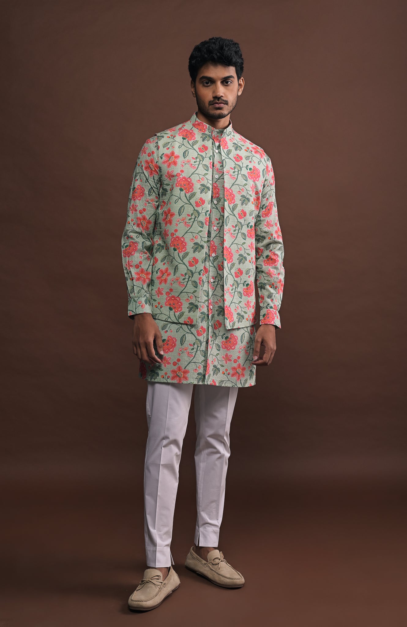 Marina Bandi with matching kurta and white pajama set