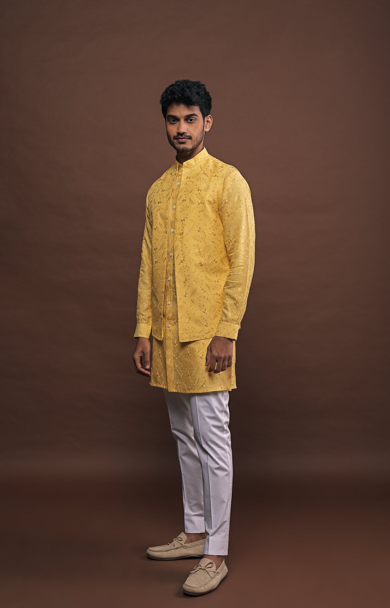 Solair Bandi with matching kurta pajama set