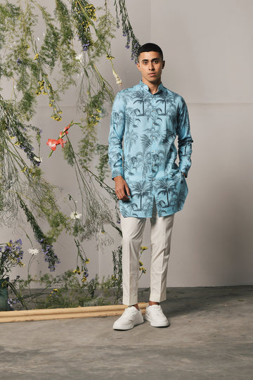 BLUE PALERMO KURTA PAJAMA SET