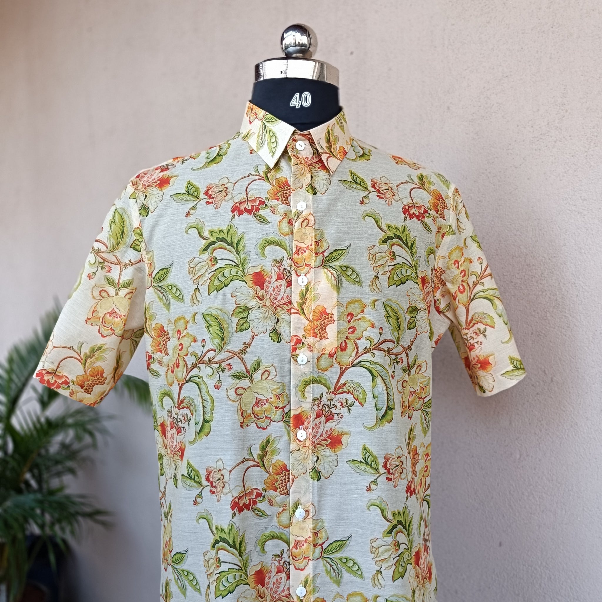 Ivory Floral Shirt