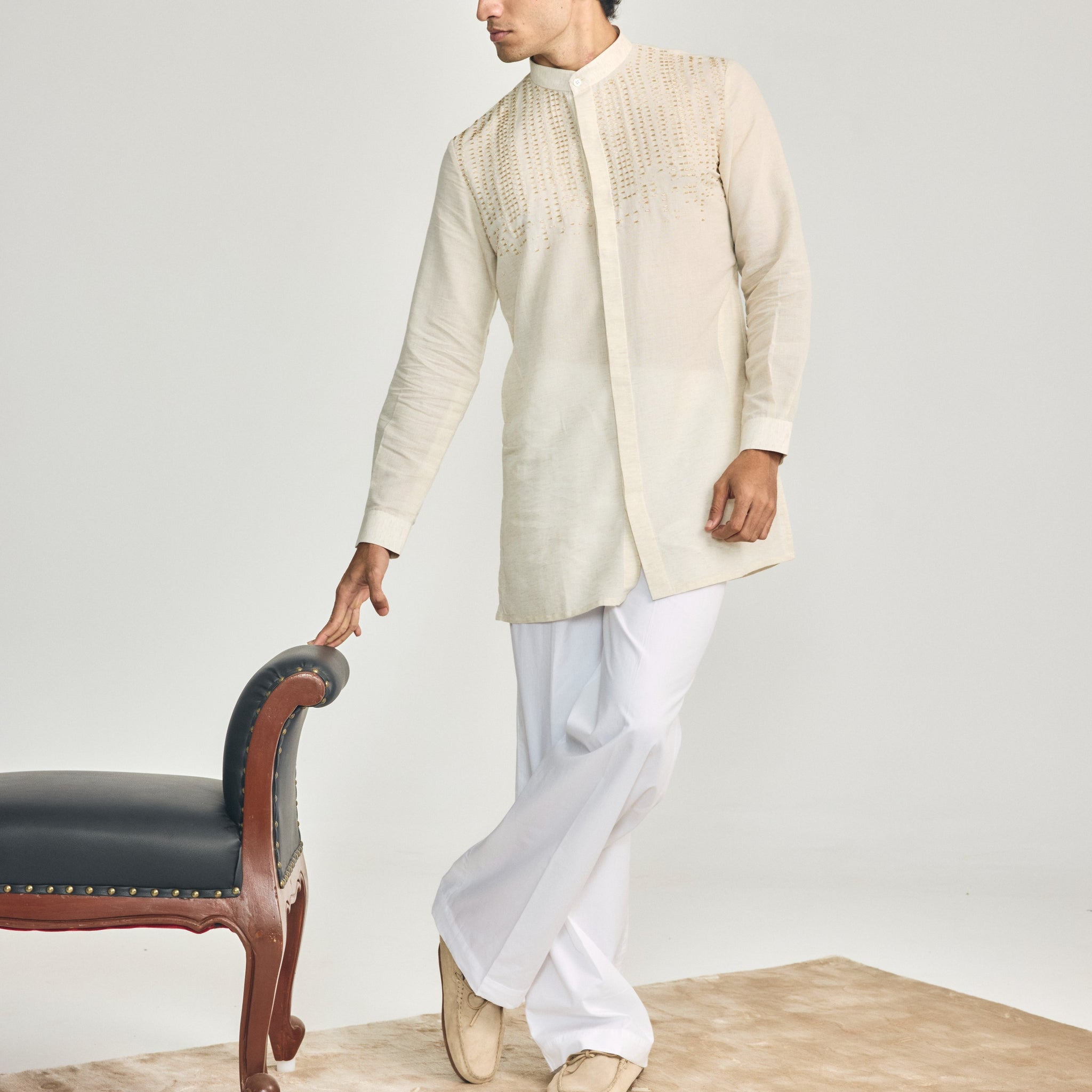 White wide-leg pajama