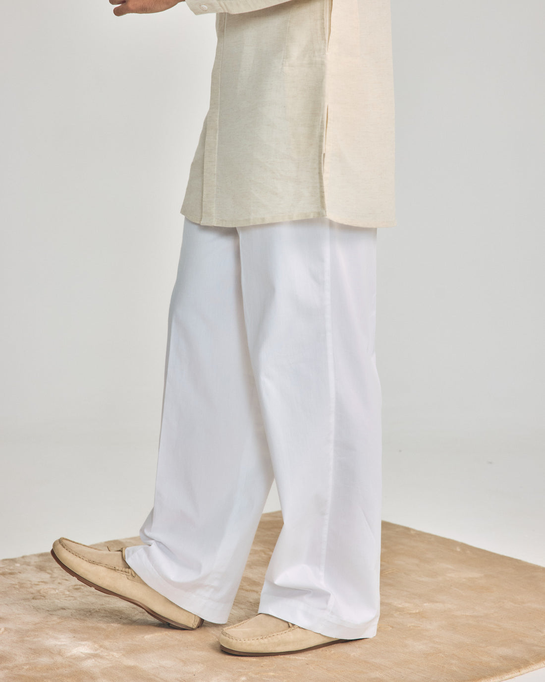 White wide-leg pajama