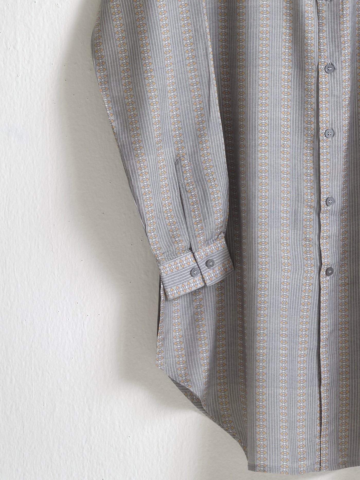Grey Stripe Malai Cotton Kurta Pajama Set