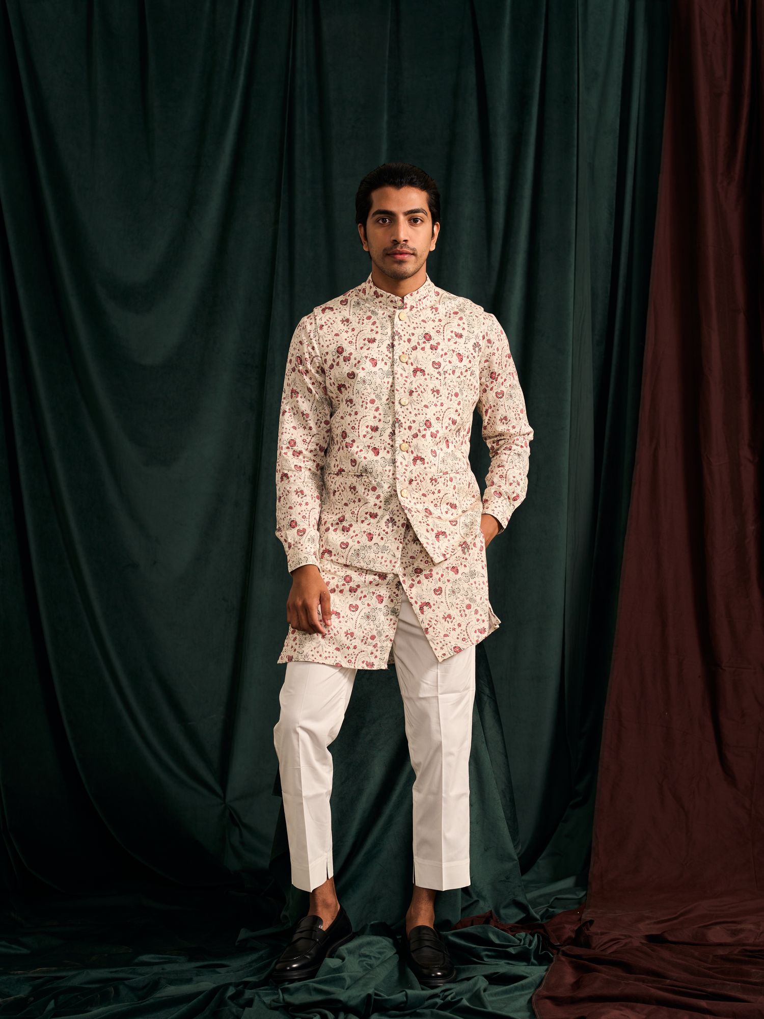 ROSEWOOD WISTERIA KURTA PAJAMA & ROSEWOOD WISTERIA BANDI