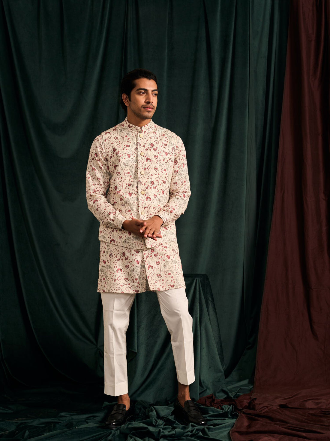 ROSEWOOD WISTERIA KURTA PAJAMA & ROSEWOOD WISTERIA BANDI