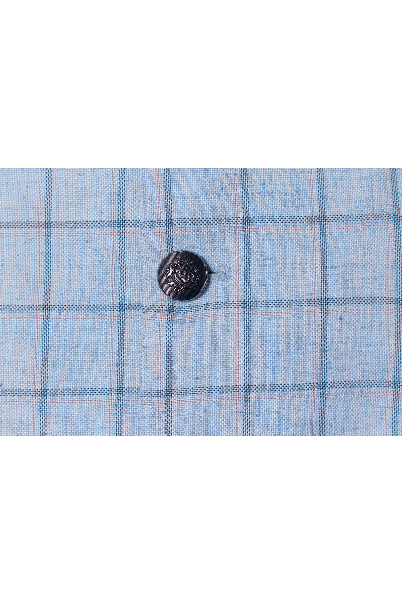Light Blue Vintage Check Woven Bandi