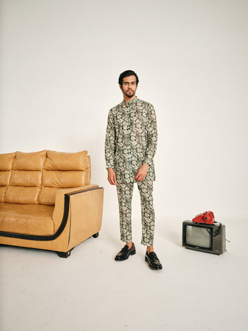 Forest Green Kurta Pajama Set