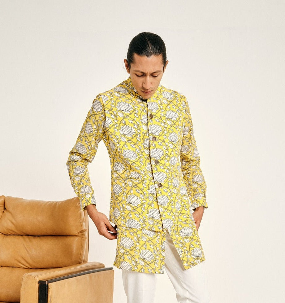 Yellow Kamal Cotton Bandi - (Ready To Ship)
