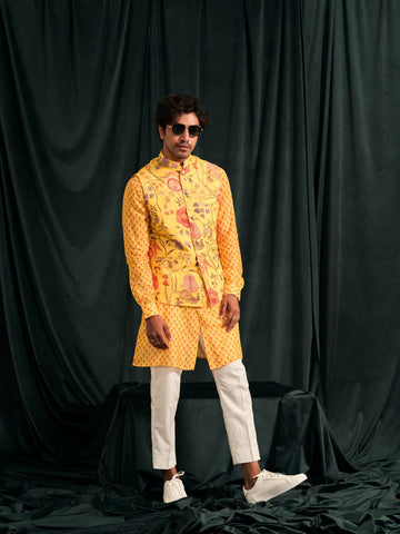 HONEY MARIGOLD KURTA PAJAMA & HONEY GARDEN OF EDEN BANDI