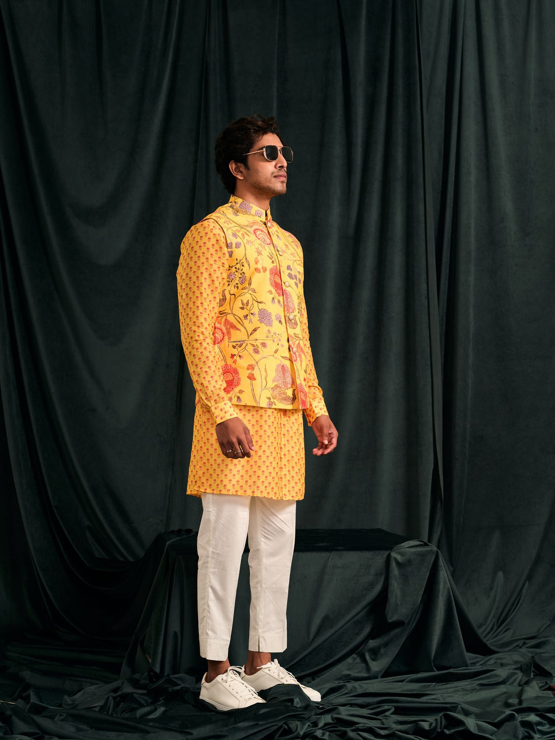 HONEY MARIGOLD KURTA PAJAMA & HONEY GARDEN OF EDEN BANDI