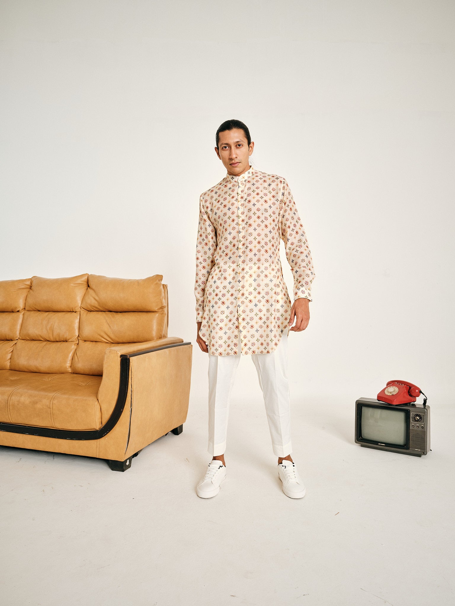 Cream Sitara Kurta Pajama Set