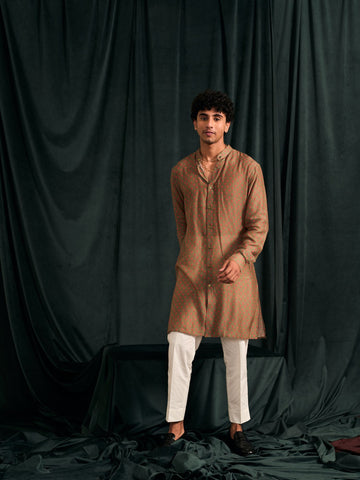 KHAKHI MARIGOLD KURTA PAJAMA