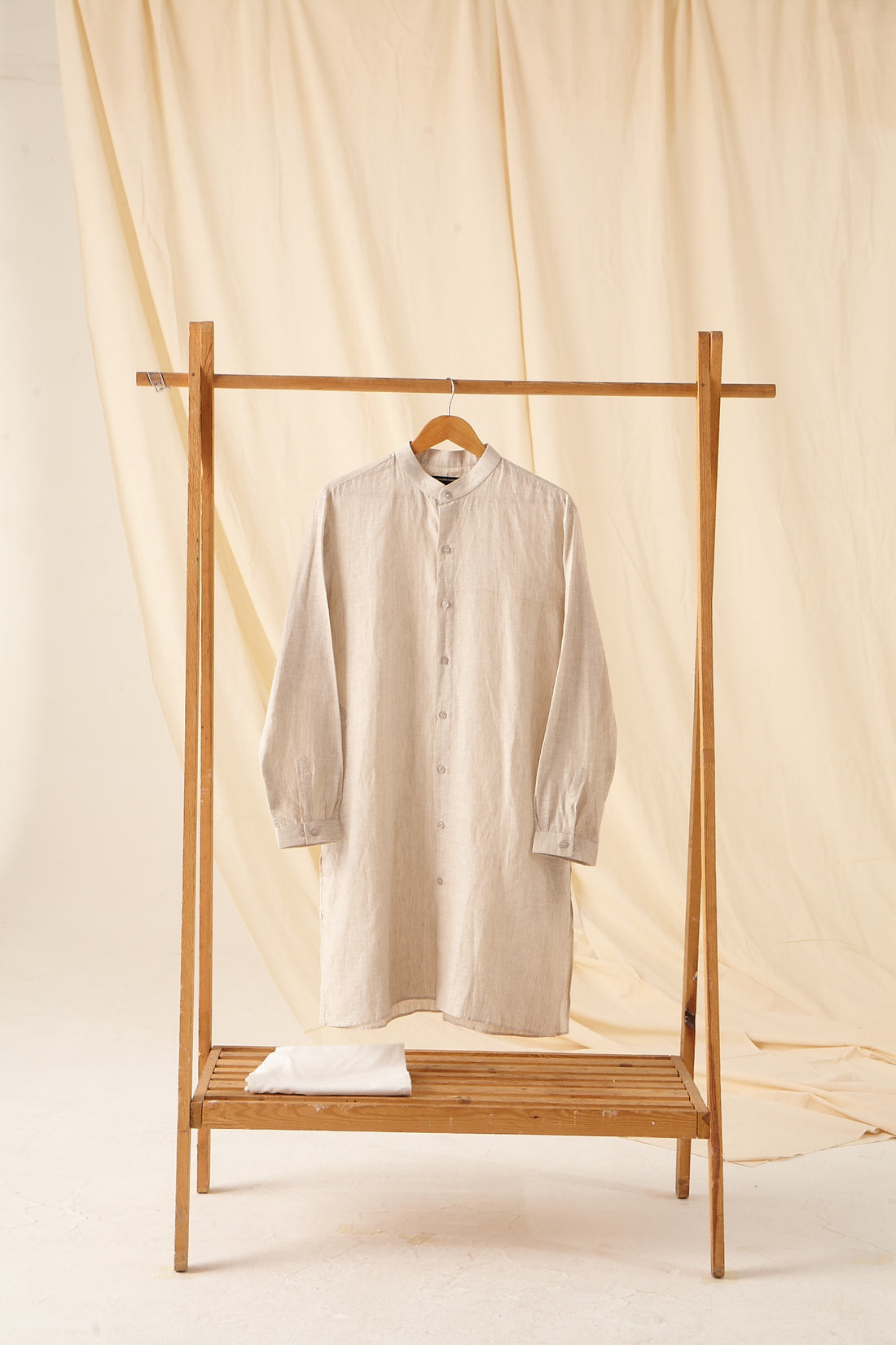 Natural Linen Kurta Pajama Set